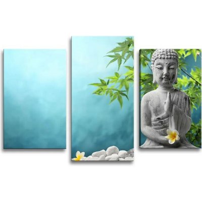 Sablio Obraz - 3-dílný Buddha - 75x50 cm – Hledejceny.cz
