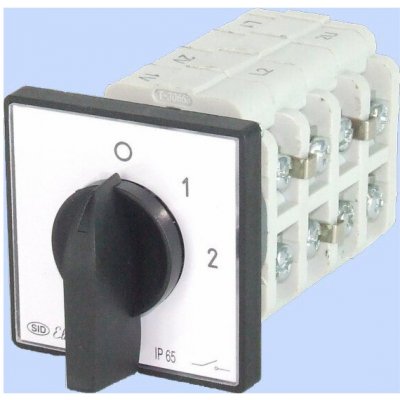 Elektromet Vačkový spínač 0-1-2 3P 16A IP65 s krytkou Arc 16-32 921611 – Hledejceny.cz