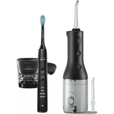 Philips Sonicare 9000 DiamondClean black + Power Flosser black – Zboží Mobilmania