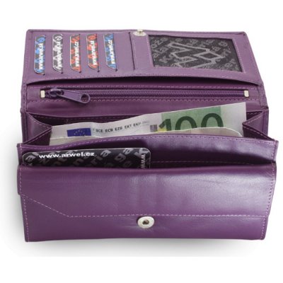 Arwel dámská kožená psaníčková peněženka 4027­ fialová – Zboží Mobilmania
