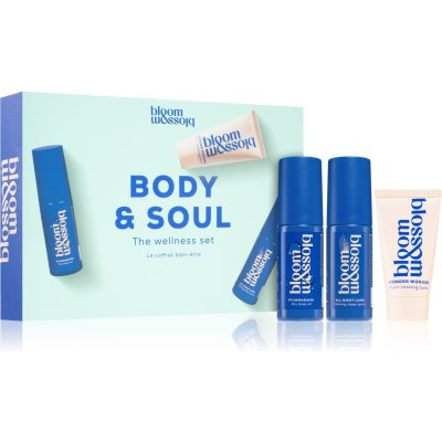 Bloom & Blossom Body & Soul Wonder Worker intenzivní vyživující balzám 25 ml + All Night Long sprej na polštář 40 ml + Pyjamarama suchý tělový olej 50 ml dárková sada – Zboží Mobilmania