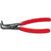 Kleště kulaté KNIPEX - Kleště precizní, na pojistné kroužky Ø 10-25mm - vnitřní, zahnuté - 130mm, velké opěrné plochy na hrotech (4921A11)