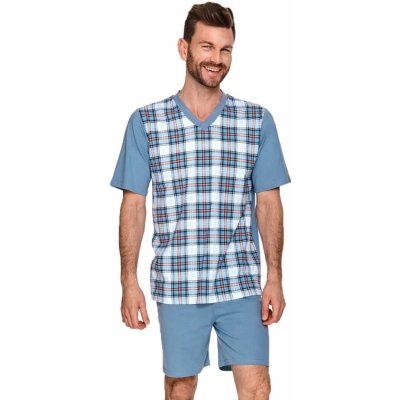 Anton pánské pyžamo krátké sv.modré – Zboží Mobilmania