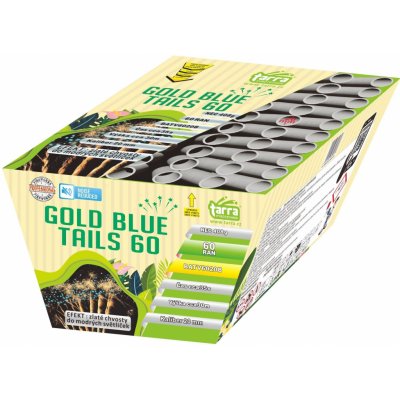 Baterie výmetlic GOLD BLUE TAILS 60 ran TICHÝ Ohňostroj GREEN LINE 4 1 Čína BATV6020B – Sleviste.cz