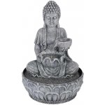 HOMESTYLING Fontána pokojová s LED osvětlením 29 cm Budha šedá – Zboží Dáma