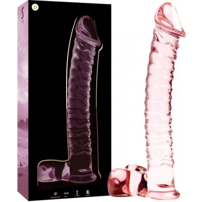 Ibiza Nebula Model 23 Dildo Borosilicate Glass 21.5 x 4 cm Pink