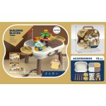 Mamido Dětský stavebnicový stoleček s kostkami kuličková dráha MT1601 – Zboží Živě