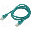 síťový kabel ART AL-OEM-300G Patch, U/UTP, 5e, CCA, 1m, zelený