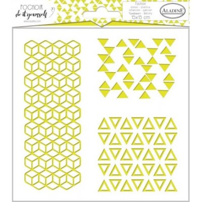 Šablona 15x15cm geometrie trio – Sleviste.cz