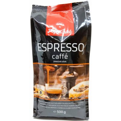 Popradská Espresso Caffé zrnková káva 500 g od 127 Kč - Heureka.cz