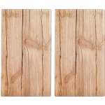 Ochranné skleněné panely WOOD na sporák – 2 ks, ZELLER 26277 hnědá – Zboží Mobilmania