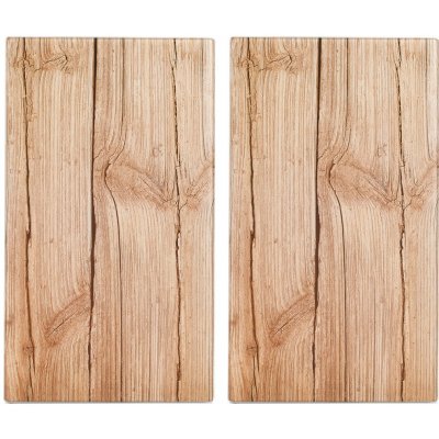 Ochranné skleněné panely WOOD na sporák – 2 ks, ZELLER 26277 hnědá – Zboží Mobilmania