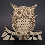 Amadea dřevěná dekorace sova masivní dřevo 15x13x18 cm – Zboží Dáma