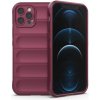 Pouzdro a kryt na mobilní telefon Apple Pouzdro Forcell Magic Shield Case iPhone 12 Pro vínově černé