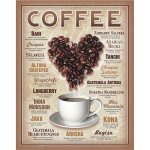 Plechová cedule Heart Coffee 40 cm x 32 cm – Zboží Dáma