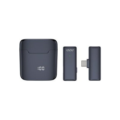 Bezdrátový mikrofon pro USB TYP-C s nabíjecím pouzdrem, černý – Zboží Živě