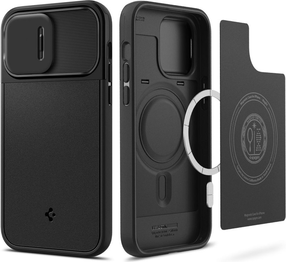 Pouzdro Spigen Optik Armor Mag MagSafe Apple iPhone 14 Pro černé