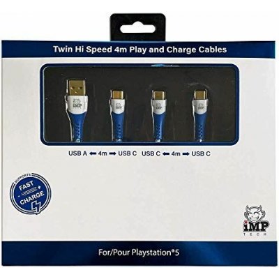 IMP 4m Braided Fast Charge Cable PS5 Twin Pack – Zboží Živě
