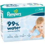 Pampers Aqua 99% Water vlhčené ubrousky 3 x 60 ks – Hledejceny.cz