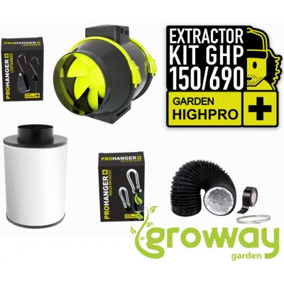 Garden High Pro Extractor Kit 150 mm, 690 m3/h – Hledejceny.cz