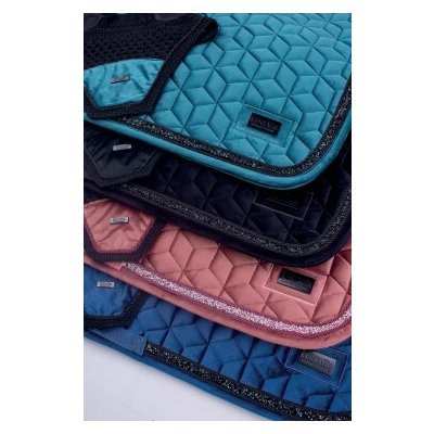 Kentaur Set sametová dečka s čabrakou s třpytivým lemem Petrolejová – Zboží Mobilmania