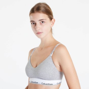 Calvin Klein bralette Modern Cotton 000QF7059EP7A šedá