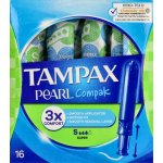 Tampax Pearl Compak Super tampony s aplikátorem 16 ks – Sleviste.cz