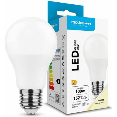 Modee E27 13,8W A60 LED studená 4000K – Hledejceny.cz