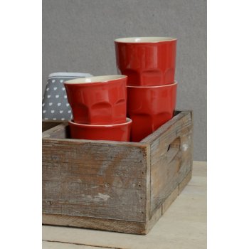 Ib Laursen Latte hrneček Mynte Strawberry červená barva keramika 250 ml