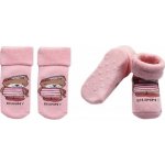Kojenecké froté ponožky s ABS GIRAFFE růžová – Zboží Mobilmania