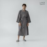 Linen Tales Dark Grey župan tmavá/šedá S/M – Hledejceny.cz