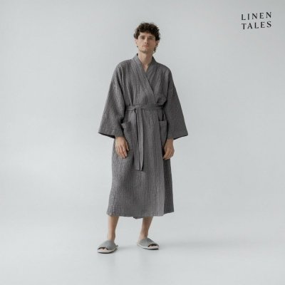 Linen Tales Dark Grey župan tmavá/šedá S/M – Hledejceny.cz