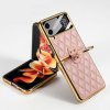 Pouzdro a kryt na mobilní telefon Pouzdro GKK Fashion Case Samsung Galaxy Z Flip 4 růžové