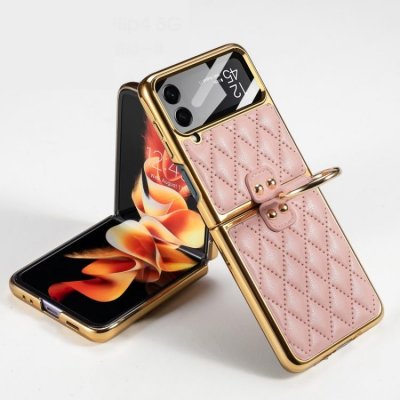 Pouzdro GKK Fashion Case Samsung Galaxy Z Flip 4 růžové