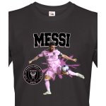 Bezvatriko.cz pánské tričko Lionel Messi Canvas pánské tričko s krátkým rukávem 2033 černá – Sleviste.cz