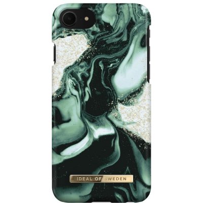 Pouzdro iDeal Of Sweden Fashion iPhone 8/7/6/6S/SE 2020/2022 golden olive marble