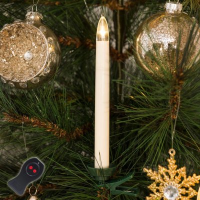 Konstsmide Vánoční svíčky LED bezdrátové 16cm bílá 10ks 1920-100 – Hledejceny.cz