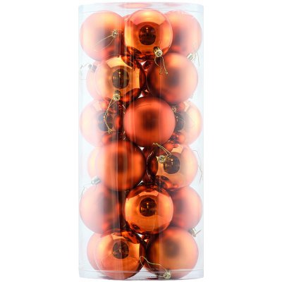 DECOLED Plastové koule prům. 8 cm měděná 12x lesklá 12x matná – Hledejceny.cz