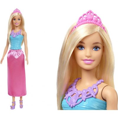 Mattel Barbie Princezna HGR00 modro-růžové šaty