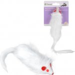 Tommi Myška bílá chlupatá 15 cm – Zboží Mobilmania