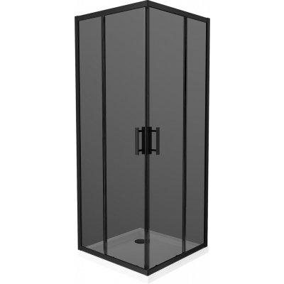 MEXEN/S Rio sprchový kout čtverec 70x70, grafit, černá + bílá vanička se sifonem 860-070-070-70-40-4010B – Hledejceny.cz