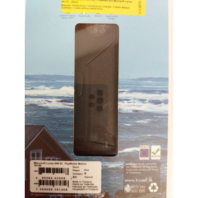 Pouzdro Krusell MALMÖ FlipWallet Microsoft Lumia 640 XL černé – Zboží Mobilmania