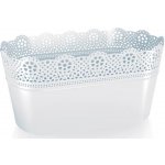 Prosperplast LACE truhlík s krajkou 28,5 x 13,5 cm bílá... – Hledejceny.cz