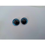 Bezpečnostní oči 18mm glitrové modré – Zboží Dáma