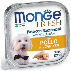 Monge Dog Fresh Adult kousky s kuřecím 100 g