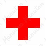 Lékárnička červený kříž, samolepka 140 x 140 x 0,1 mm – Zboží Dáma