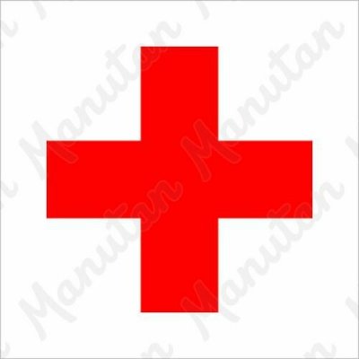 Lékárnička červený kříž, samolepka 140 x 140 x 0,1 mm – Zboží Dáma