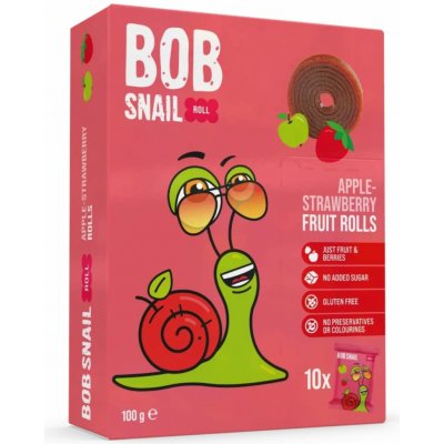 BOB Snail Ovocné rolky Jablko jahoda 100 g – Hledejceny.cz