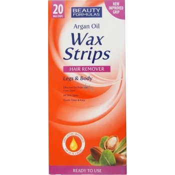Beauty Formulas Argain Oil Wax Strips depilační pásky na nohy a tělo 20 ks