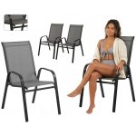 Pro-Tech shop TIH1632 Zahradní židle 2ks, šedé 54x70x92cm 62408 – Zboží Mobilmania